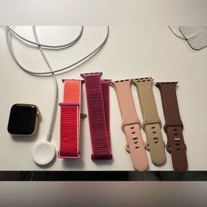 Apple Watch: Rose gold, Generation 6 Apple Watch with bands.